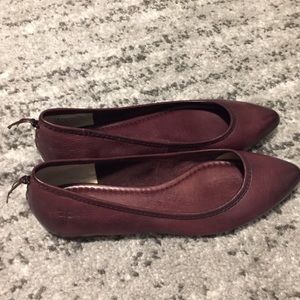 Frye Burgundy Regina Flat